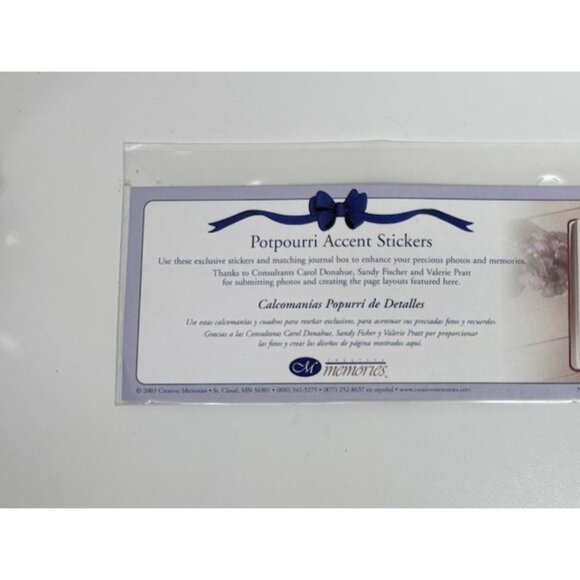 Potpourri Accent Stickers With Matching Journal Box By CM Memories - Picture 3 of 5